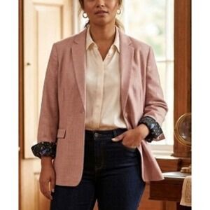 Harry Potter Wizarding World Luna Fun Suits Blazer Size XL Pink Celestial Print